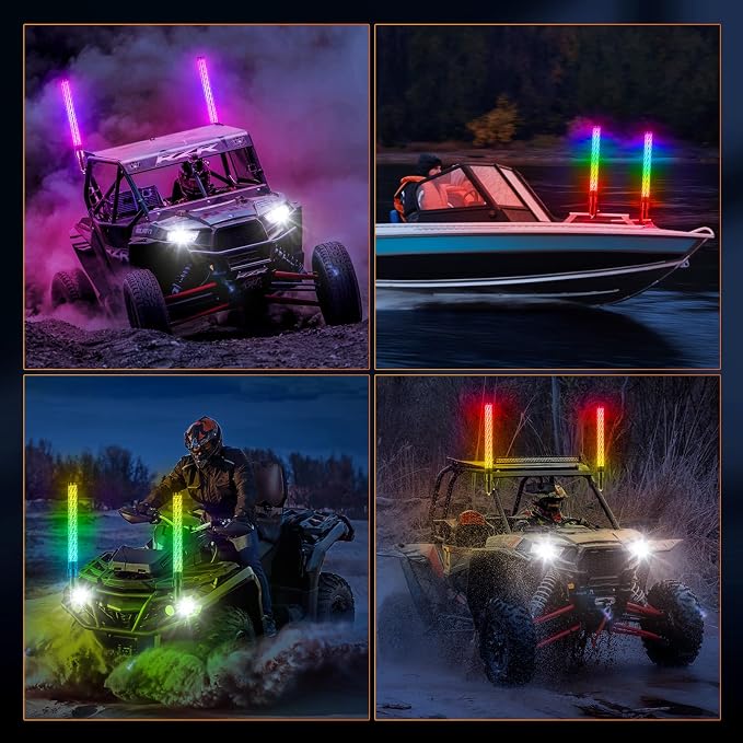3FT Fat Whip Lights for UTV ATV - Image 7