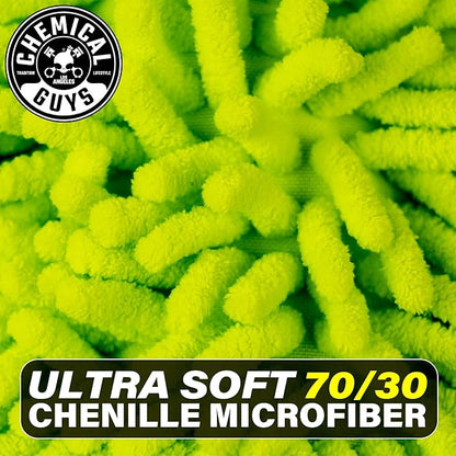 Chemical Guys, Chenille Premium Scratch-Free Microfiber Wash Mitt, Lime Green - Image 5