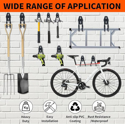 6 Pack Garage Hooks, Large Utility Wall Mount Garage Hooks Heavy Duty - Image 3