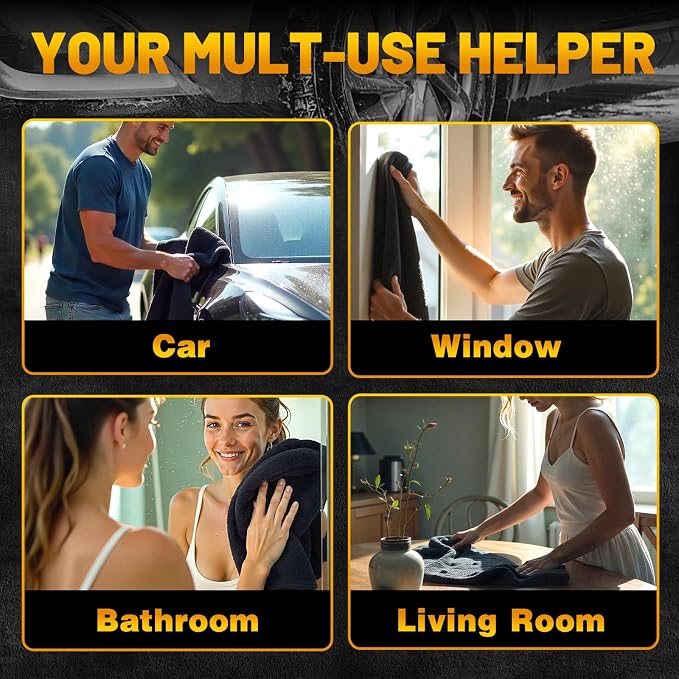 Microfiber Towels for Cars, 3 Pack Dual Sided Drying Towels Car Detailing， - Image 7