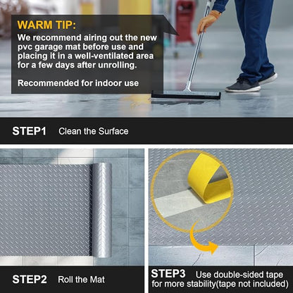 4x8FT Garage Floor Mat, 2.8mm Thickened Flooring Roll - Image 6