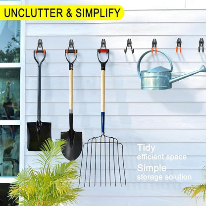 18 Pack Heavy Duty Garage Hooks, Utility Wall Mounted Storage System, - Image 5