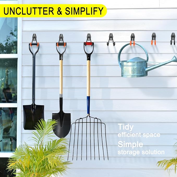 18 Pack Heavy Duty Garage Hooks, Utility Wall Mounted Storage System, - Image 5