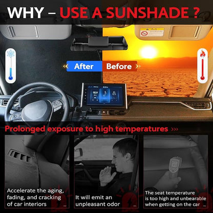 KAYZT Windshield Sun Shade for 2010-2017 Che-vrolet/Chevy Equinox Foldable - Image 3