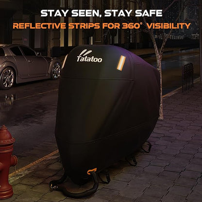 Motorcycle Cover Waterproof Outdoor, 300D Heavy Duty, UV & Rain Resistant - Image 4