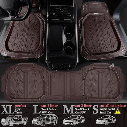 CAR PASS DeepDish Floor Mats for Cars Full Set, Heavy Duty Rubber Car Mats - Image 3