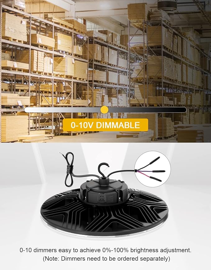 UFO LED High Bay Light, 240W/200W/150W Adjustable, UL & DLC Listed - Image 6