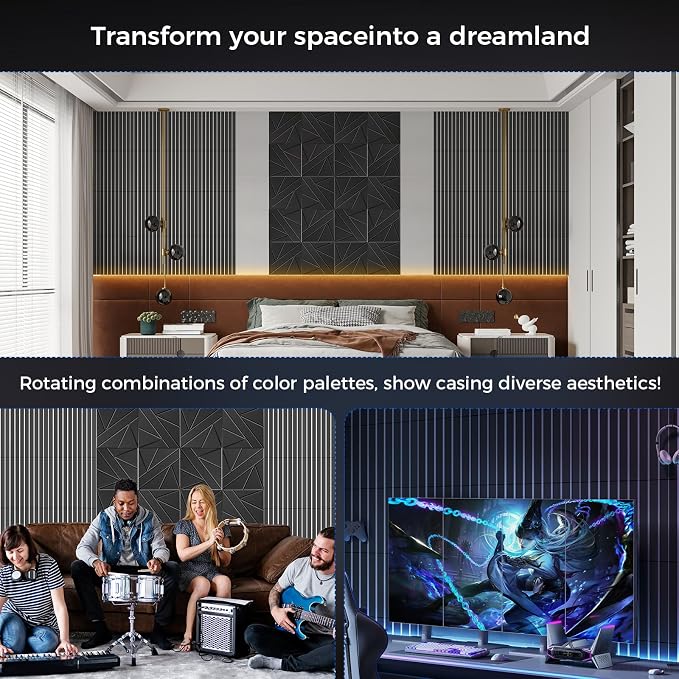 8 Pack 2-Layer Large Soundproof Wall Panels, 15.7 x 15.7 x 0.43 in Sound Proof - Image 6