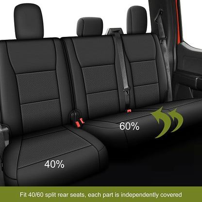 AOMSAZTO Seat Covers for Ford F150 XL XLT: 2015-2024 2025 SuperCrew & F250 F350 - Image 4