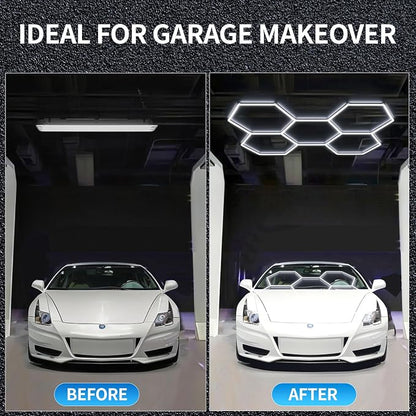 tewei LED Hexagon Garage Light, 25 Pack Super Bright Hex Ceiling LED Shop - Image 8