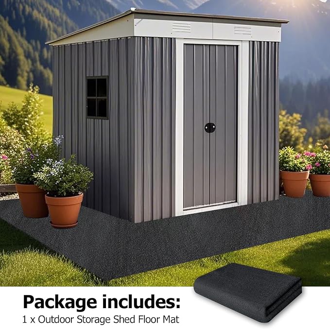 Outdoor Storage Shed Floor Mat, 6 * 4FT Waterproof Washable Garden Flooring Pad - Image 5