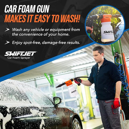 SwiftJet Car Wash Foam Gun + Microfiber Wash Mitt - Image 3