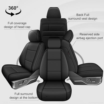 AOMSAZTO Seat Covers for Ford F150 XL XLT: 2015-2024 2025 SuperCrew & F250 F350 - Image 7