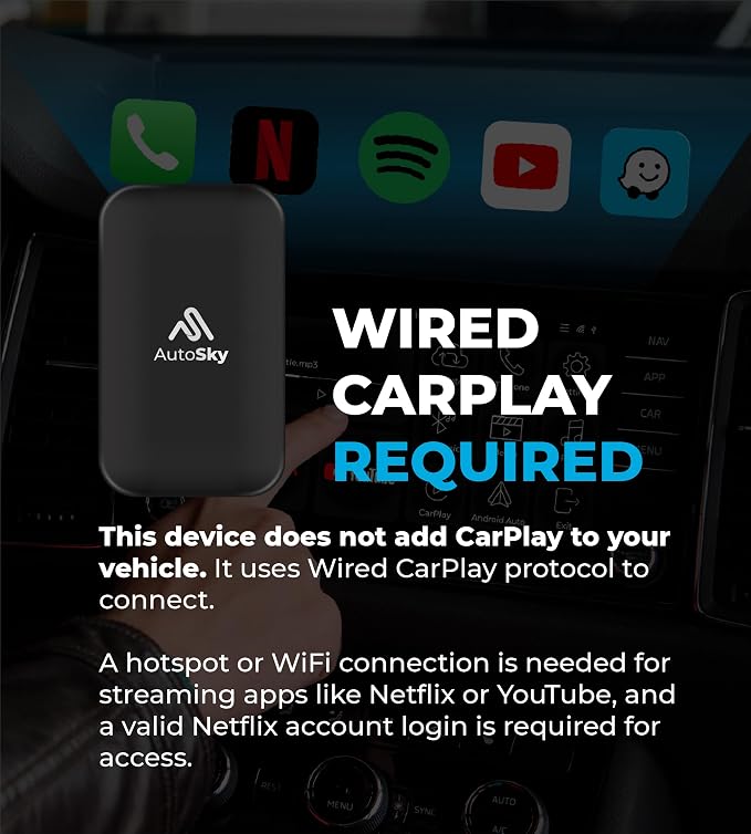 AutoSky Wireless CarPlay and Android Auto AI Box Lite - Image 3