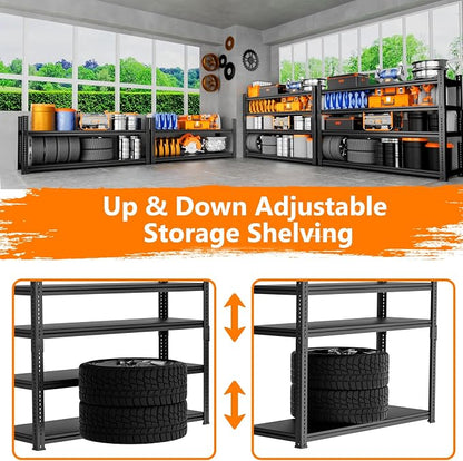 Storage Shelves Heavy Duty, 5-tier Adjustable Metal Industrial Utility Shelf - Image 6