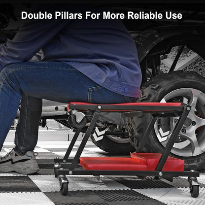 TCE 36" Rolling Foldable Automotive Creeper, 2-in-1 Garage Shop Creeper - Image 8