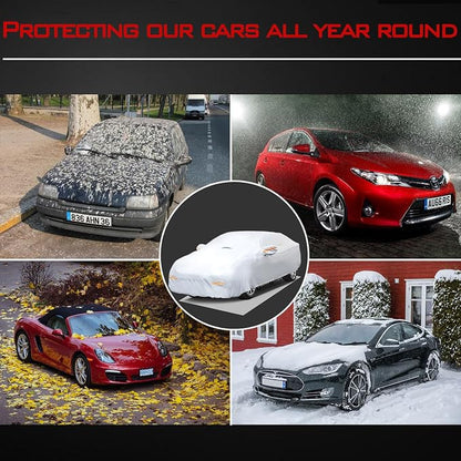 30 Layers Heavy Duty Car Cover for Automobiles All Weather Waterproof, Outdoor - Image 7