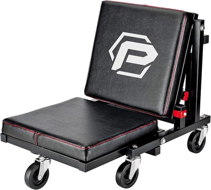 Powerbuilt 2-in-1 Rolling Creeper Seat Converts from High to Low Roller Seat - Image 2