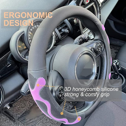 PINCTROT Large Size Comfy Grip Steering Wheel Cover, Anti-Slip Design, - Image 2