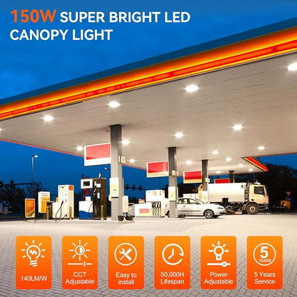 BBESTLED LED Canopy Light with 150W/120W/90W Adjustable, ETL&DLC Listed - Image 2