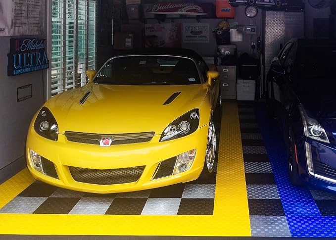 GarageTrac Diamond, Durable Interlocking Modular Garage Flooring Tile, Royal - Image 3