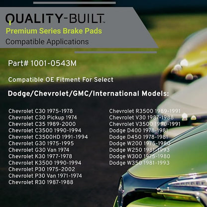 Premium Semi-Metallic Front Brake Pads Compatible - Image 3