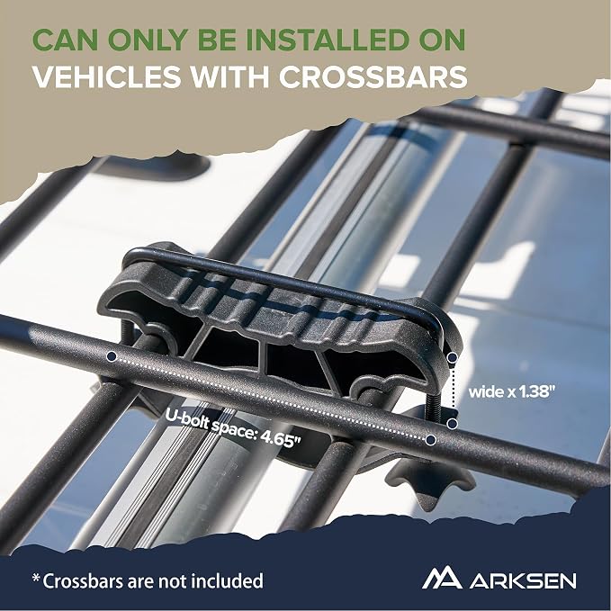 ARKSEN 43 x 39 x 6 Inch Universal 150LB Heavy Duty Roof Rack Cargo - Image 6