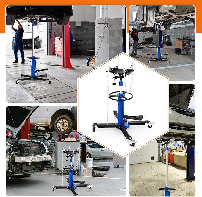 Transmission Jack, 2-Stage Hydraulic Telescopic Jacks, Lifts 34"-68", - Image 5
