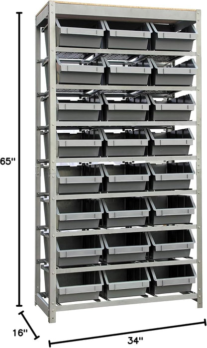 King's Rack Bin Rack Storage System Heavy Duty Steel Rack Organizer Shelving - Image 2
