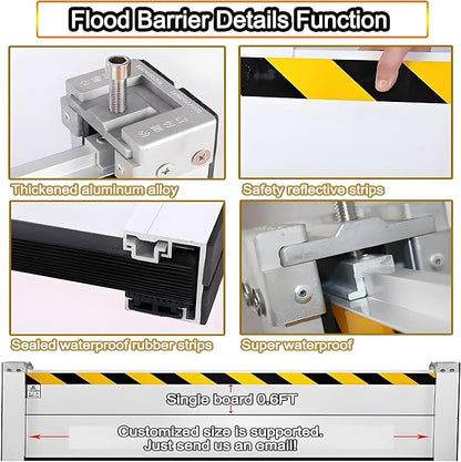Flood Barriers for Home Exterior, Aluminum Alloy Outdoor Garage Doors Water - Image 8