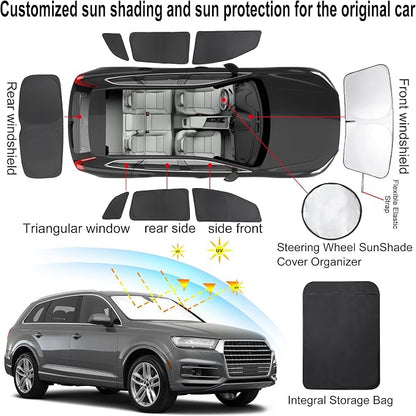 TINGLU Window Shades for Audi Q7 2007-2015 Accessories Car Side Full Windows - Image 3