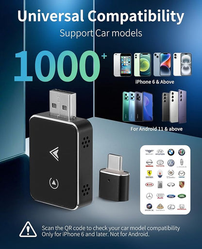 Carplay Wireless Adapter, 2 in1 Carplay & Android Auto 2025 Upgraded Wireless - Image 8