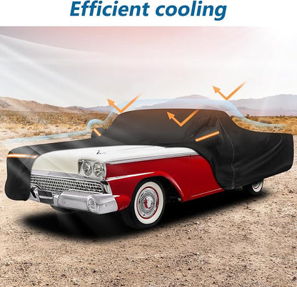 Car Cover for Ford Ranchero 1957-1959 1968-1979, Waterproof 210D Oxford Cloth - Image 4