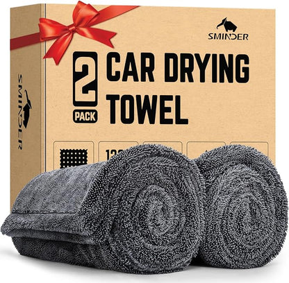 2-Pack 1200 GSM Car Drying Towels – Microfiber Towels by SMINDER