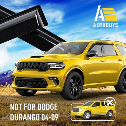 Extra Durable Window Deflectors Tape-On Window Visors Rain Guards Fit - Image 3
