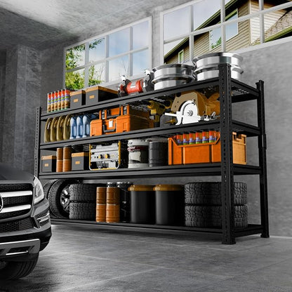 Storage Shelves Heavy Duty 3 PCS, 4-tier Adjustable Metal Industrial Utility - Image 2