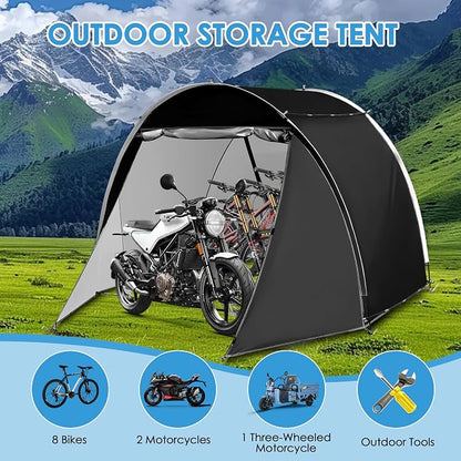 11.5'*6.9'*5.4' Bike Storage Shed Tent, Outdoor Portable Bike Storage, 210D - Image 3