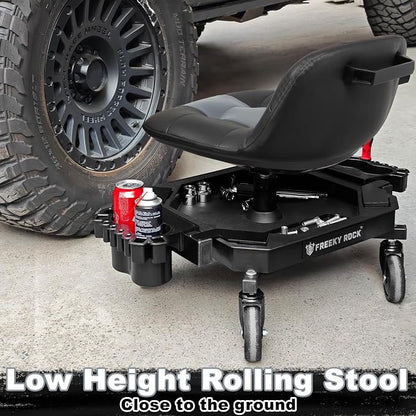 Rolling Stool with Wheels, Adjustable Height Pneumatic Garage Work Mechanic - Image 9