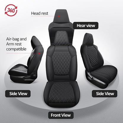 MIROZO Rav4 Seat Covers Full Set, Waterproof Car Seat Covers Faux Leather Seat - Image 6