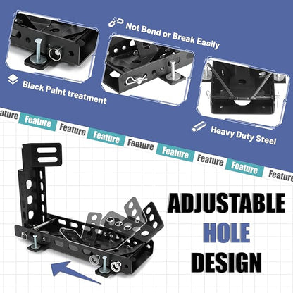 ECOTRIC Motorcycle Wheel Chock Trailer 3000lb Capacity, Adjustable Motorcycle - Image 4