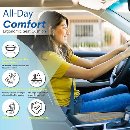 Car Seat Cushion, Ergonomic Memory Foam Car Cushion - Image 3