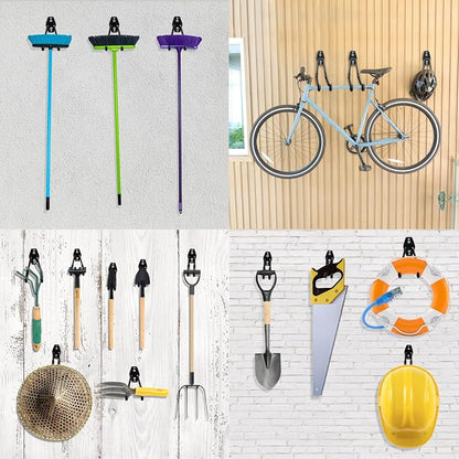 Heavy Duty Garage Hooks 4 Pack, 7.7 inch U Shaped Long Hanger, - Image 7
