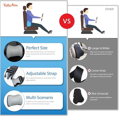 Classic Memory Foam Lumbar Cushion Provides Excellent Back Support and Pain - Image 8
