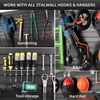 Slatwall Panel Garage Wall Organizer, Heavy Duty Wall Mounted Garage Slat Wall - Image 6