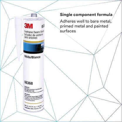 3M Urethane Seam Sealer, High Solids, Permanently Flexible, 310mL/10.5 fl oz - Image 2