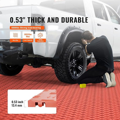 VEVOR Interlocking Garage Floor Covering Tiles, 50 Pack, Double-Sided Texture - Image 3