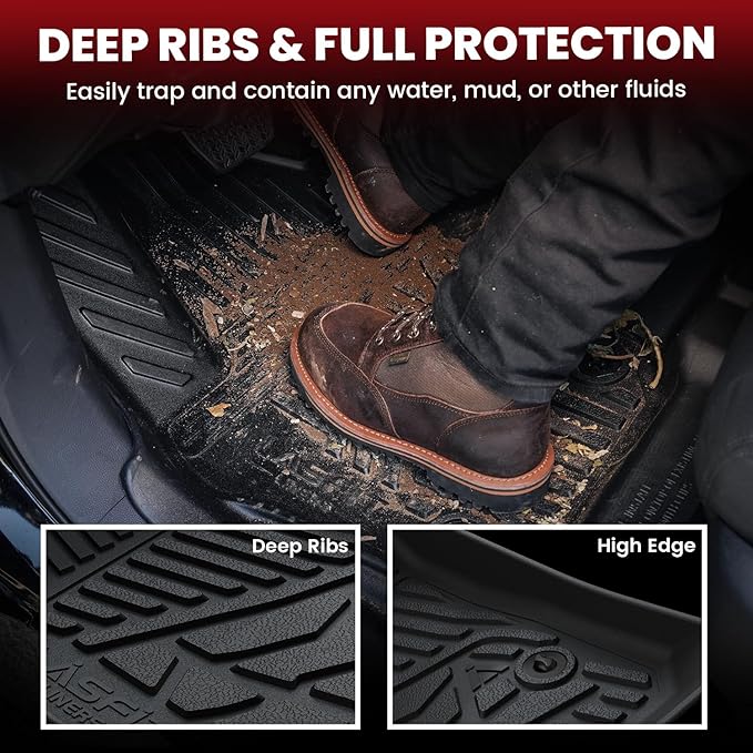 LASFIT Floor Mats 2007-2013 for Chevy Silverado/GMC Sierra 1500, 2008-2014 2500 - Image 5