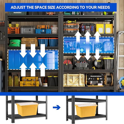 59"H Garage Shelving Heavy Duty Rack, 3000 LBS Extra Large Capacity 5 Tier - Image 3