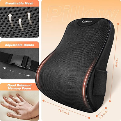 Lumbar Support Pillow for Office Chair, Back Support Pillow for Car, Recliner & - Image 7