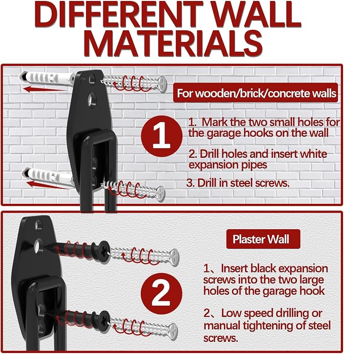 3-H Garden Hose Holder Wall Mount 2 Pack, Solid Steel Hose Hanger, Water Hose - Image 6